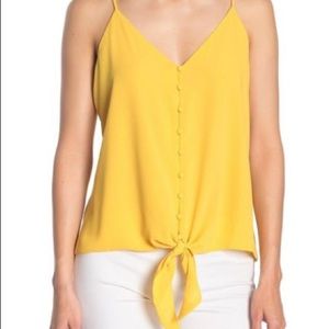 Naked Zebra Yellow Button Down Cami
